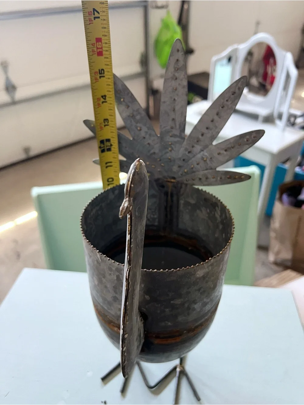 Galvanized Metal Turkey Wine Chiller / Planter